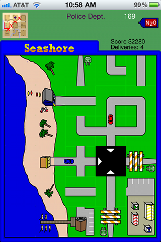 The Seashore district Crazy Courier seashore district screen shot